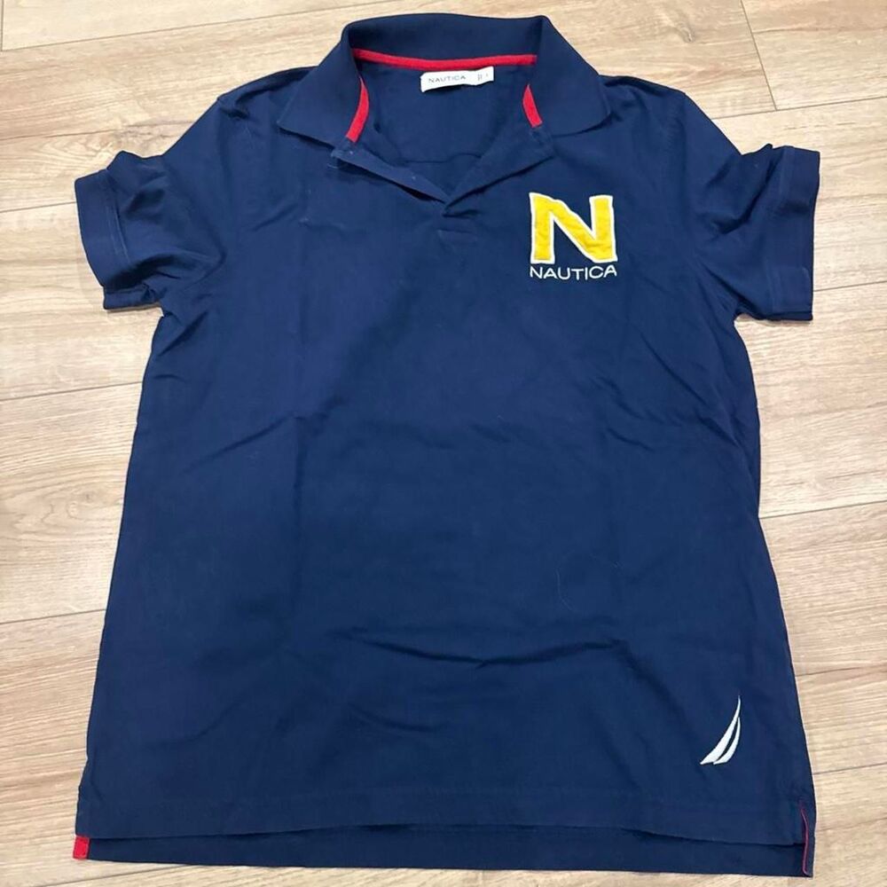 Nautica Men's Navy and Blue Polo-shirts
